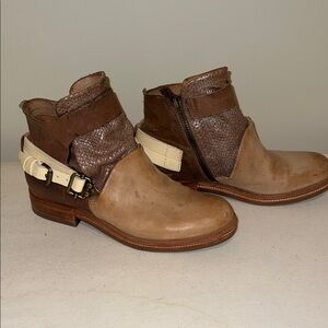 A.S.98 Brown and Cream Ankle Boots from Sundance